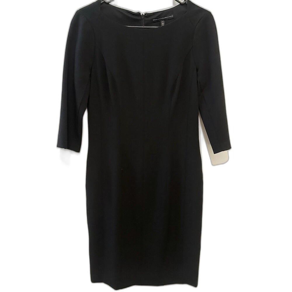 White House Black Market 6 Slimming Dress 3/4 Split Sleeve Work Cocktail Sheath